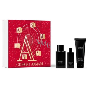 Giorgio Armani Code Le Parfum Homme parfémovaná voda 75 ml + parfémovaná voda 15 ml miniatura + sprchový gel 75 ml, dárková sada pro muže
