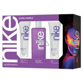 Nike Ultra Purple Woman toaletní voda 100 ml + tělové mléko 75 ml + sprchový gel 75 ml, dárková sada pro ženy