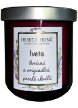 Heart & Home Sladké třešně sójová vonná svíčka se jménem Iveta 110 g