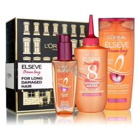Loreal Paris Elseve Dream Long obnovující šampon pro dlouhé poškozené vlasy 250 ml + lamelární kondicionér pro dlouhé poškozené vlasy 200 ml + bezoplachové sérum pro dlouhé poškozené vlasy 100 ml, kosmetická sada