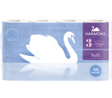 Harmony Soft bílý neparfémovaný toaletní papír 132 útržků 3 vrstvý 8 kusů