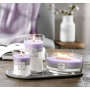 WoodWick Trilogy Amethyst Sky - Ametystové nebe vonná svíčka s dřevěným širokým knotem a víčkem sklo loď 453 g
