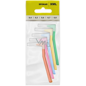 Spokar XML 0,4 - 0,8 mm mezizubní kartáčky sada mix 5 kusů + krytka 5 kusů