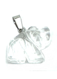 Křišťál Slon přívěsek přírodní kámen, ručně broušená figurka 1,8 x 2,5 x 8 mm, kámen kamenů
