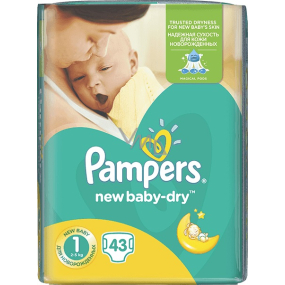 Pampers New Baby Dry 1 Newborn 2-5 kg jednorázové plenky 43 kusů