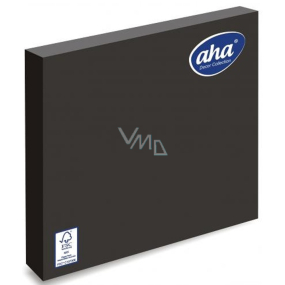 Aha Papírové ubrousky 3 vrstvé 33 x 33 cm 20 kusů Černá sytá