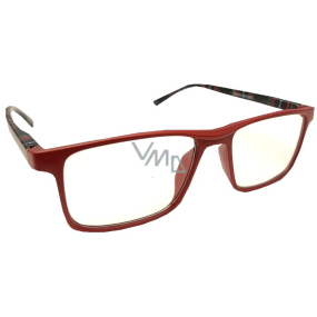 Berkeley Čtecí dioptrické brýle +1,5 plast červené, černé kárované postranice 1 kus MC2250