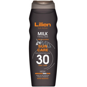 Lilien Sun Active SPF30 voděodolné mléko na opalování 200 ml