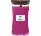 WoodWick Wild Berry & Beets - Lesní ovoce a řepa vonná svíčka s dřevěným knotem a víčkem sklo velká 609,5 g