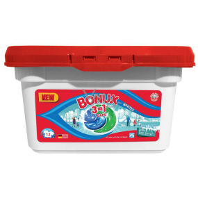 Bonux White Polar Ice Fresh 3v1 gelové kapsle na praní bílého prádla 12 dávek 318 g