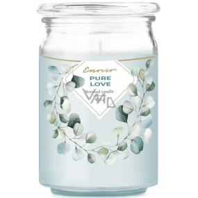 Emocio Pure Love - Čistá láska vonná svíčka sklo se skleněným víčkem 453 g 93 x 142 mm