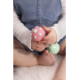 First Steps Fun Rattle Chrastítko činka růžovo-zelená 15 cm 1 kus