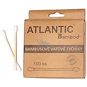 Atlantic Bamboo bambusové vatové tyčinky 100 kusů krabička
