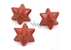 Jaspis červený merkaba hmatka z přírodního kamene 13 mm,1 kus, kámen úplné péče