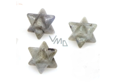 Labradorit merkaba hmatka z přírodního kamene 13 mm,1 kus, kámen proměny