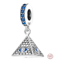 Charm Sterlingové stříbro 925 Egypt - volá vám - Pyramida, Horovo oko, přívěsek na náramek cestování