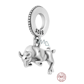 Charm Sterlingové stříbro 925 Býk, Charging Bull - Wall Street ve finančnickém centru New York City, přívěsek na náramek cestování