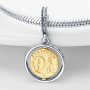 Charm Sterlingové stříbro 925 Harry Potter - 9 a 3/4, Hedvika, otáčecí přívěsek na náramek