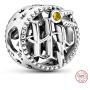 Charm Sterlingové stříbro 925 Harry Potter - Symboly, korálek na náramek