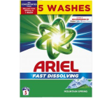Ariel Fast Dissolving Mountain Spring prací prášek pro čisté a voňavé prádlo bez skvrn 5 dávek 275 g