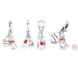 Charm Sterlingové stříbro 925 Disney Medvídek Pú - Narozeninový Medvídek Pú, 2v1 přívěsek na náramek narozeniny