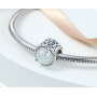 Charm Sterlingové stříbro 925 Minimalistická réva, Opál syntetický, korálek na náramek, symbol