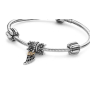 Charm Sterlingové stříbro 925 Andělská láska, 2v1 přívěsek na náramek symbol