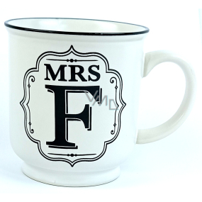 Albi Plecháček keramický s nápisem Mrs F 320 ml