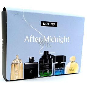 Thierry Mugler Alien Goddess edp 1,2 ml + Viktor & Rolf Spicebomb Night Vision edt 1,2 ml + Ralph Lauren Ralph’s Club parfum 1,2 ml + Giorgio Armani Light di Gioia edp 1,2 ml + Yves Saint Laurent La Nuit de L Homme Eau Electrique edt 1,2 ml, Discovery box After Midnight dárková sada
