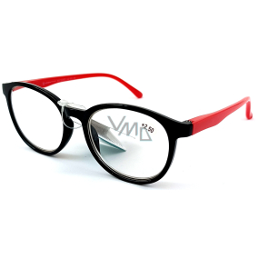 Berkeley Čtecí dioptrické brýle +2,5 plast černé červené postranice 1 kus MC2253