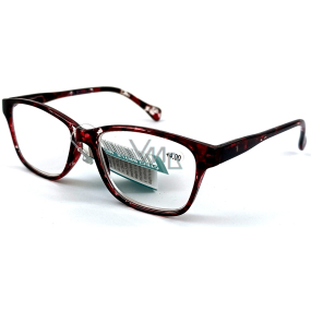 Berkeley Čtecí dioptrické brýle +4,0 plast mourovaté červené 1 kus MC2224