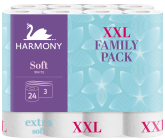 Harmony Soft bílý neparfémovaný toaletní papír 15,7 m 3 vrstvý 24 kusů