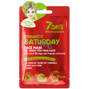 7Days Romantic Saturday textilní pleťová maska pro všechny typy pleti 28 g