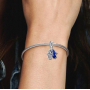 Charm Sterlingové stříbro 925 Ruka Fatimy, Hamsa 2v1, přívěsek na náramek symbol