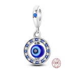 Charm Sterlingové stříbro 925 Modré oko ochrany, přívěsek na náramek symbol