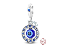 Charm Sterlingové stříbro 925 Modré oko ochrany, přívěsek na náramek symbol