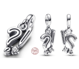 Charm Sterlingové stříbro 925 Vykřičník a otazník - Mini medailon, přívěsek na náramek
