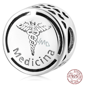 Charm Sterlingové stříbro 925 Medicína, symbol korálek na náramek zaměstnání