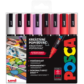 Posca Univerzální sada akrylátových popisovačů 1,8 - 2,5 mm Love mix teplých tónů 8 kusů PC-5M