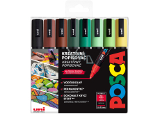 Posca Univerzální sada akrylátových popisovačů 1,8 - 2,5 mm Earth mix zemitých tónů 8 kusů PC-5M