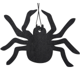 Pavouk dřevěný černý na zavěšení 12 x 8,5 cm