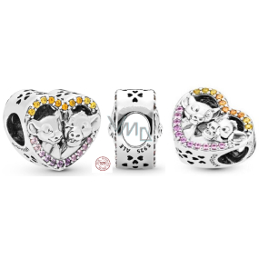 Charm Sterlingové stříbro 925 Disney Lví král - Simba a Nala, korálek na náramek
