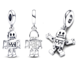 Charm Sterlingové stříbro 925 Nejlepší přítel robot Bot, přívěsek na náramek, přátelství