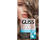 Schwarzkopf Gliss Color barva na vlasy 7-42 Přirozená béžová blond 2 x 60 ml