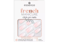 Essence French Click & Go umělé nehty 02 Babyboomer Style 12 kusů