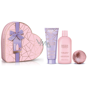 Baylis & Harding Jojoba a Vanilka sprchový krém 300 ml + mléko na tělo a ruce 200 ml + šumivá koule do koupele 140 g, kosmetická sada pro ženy