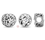 Charm Sterlingové stříbro 925 Divadelní masky, tragédie a komedie, korálek na náramek symbol
