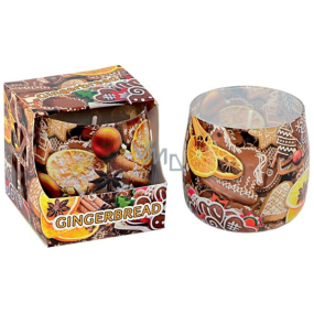 Emocio Dekor Gingerbread vonná svíčka sklo 80 x 72 mm