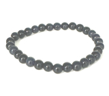 Safír náramek elastický přírodní kámen, kulička 6 mm / 16 - 17 cm, kámen moudrosti, pravdy a intuice