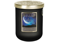 Heart & Home Hvězdná noc sojová vonná svíčka velká hoří až 75 hodin 320 g